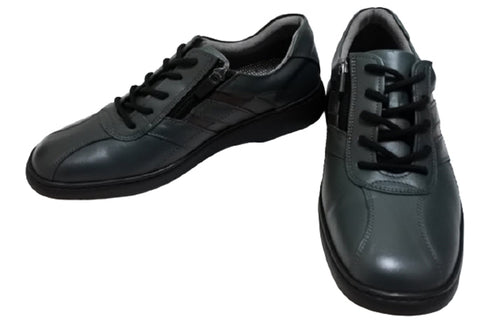 【HONTONIRAKUDA 330 ネイビー】ファスナー付きカジュアルウォーキングシューズ